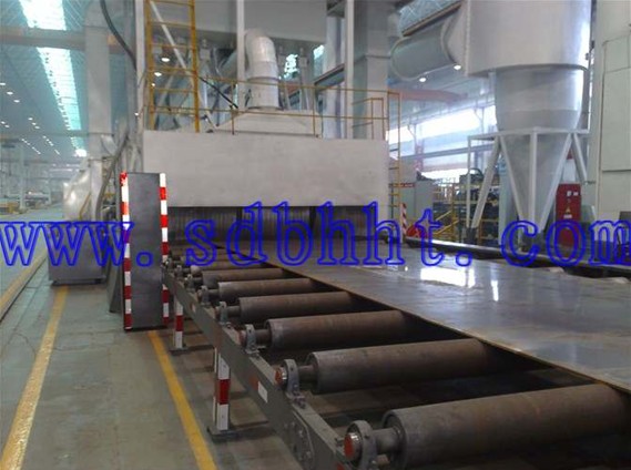 我公司生(shēng)産的(de)鋼闆預處理(lǐ)線